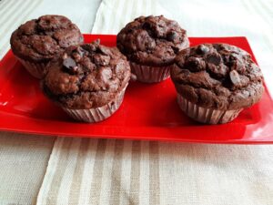 SOUR CREAM DOUBLE CHOCOLATE MUFFINS